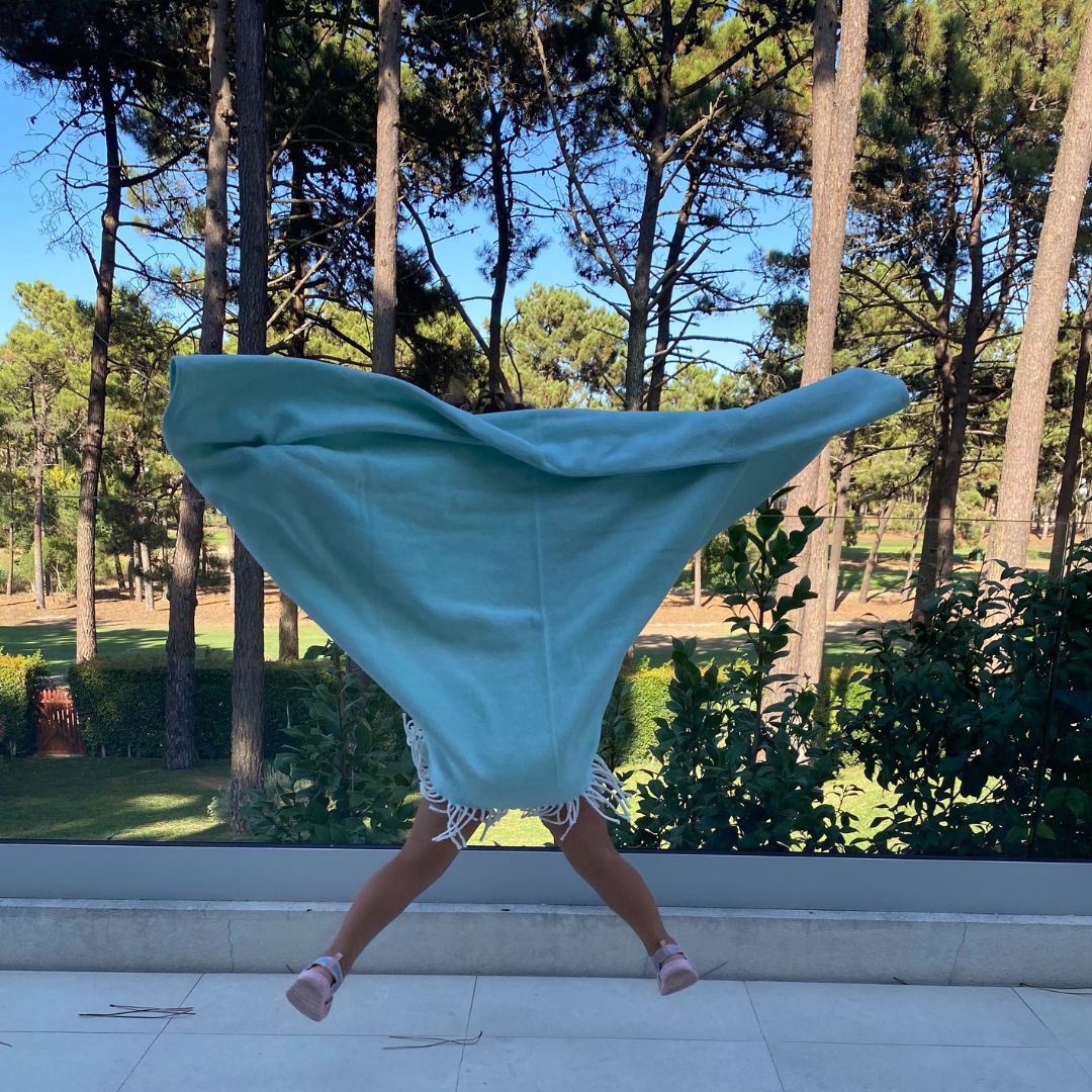 Blanked Zigzag Sea Green 200x140cm