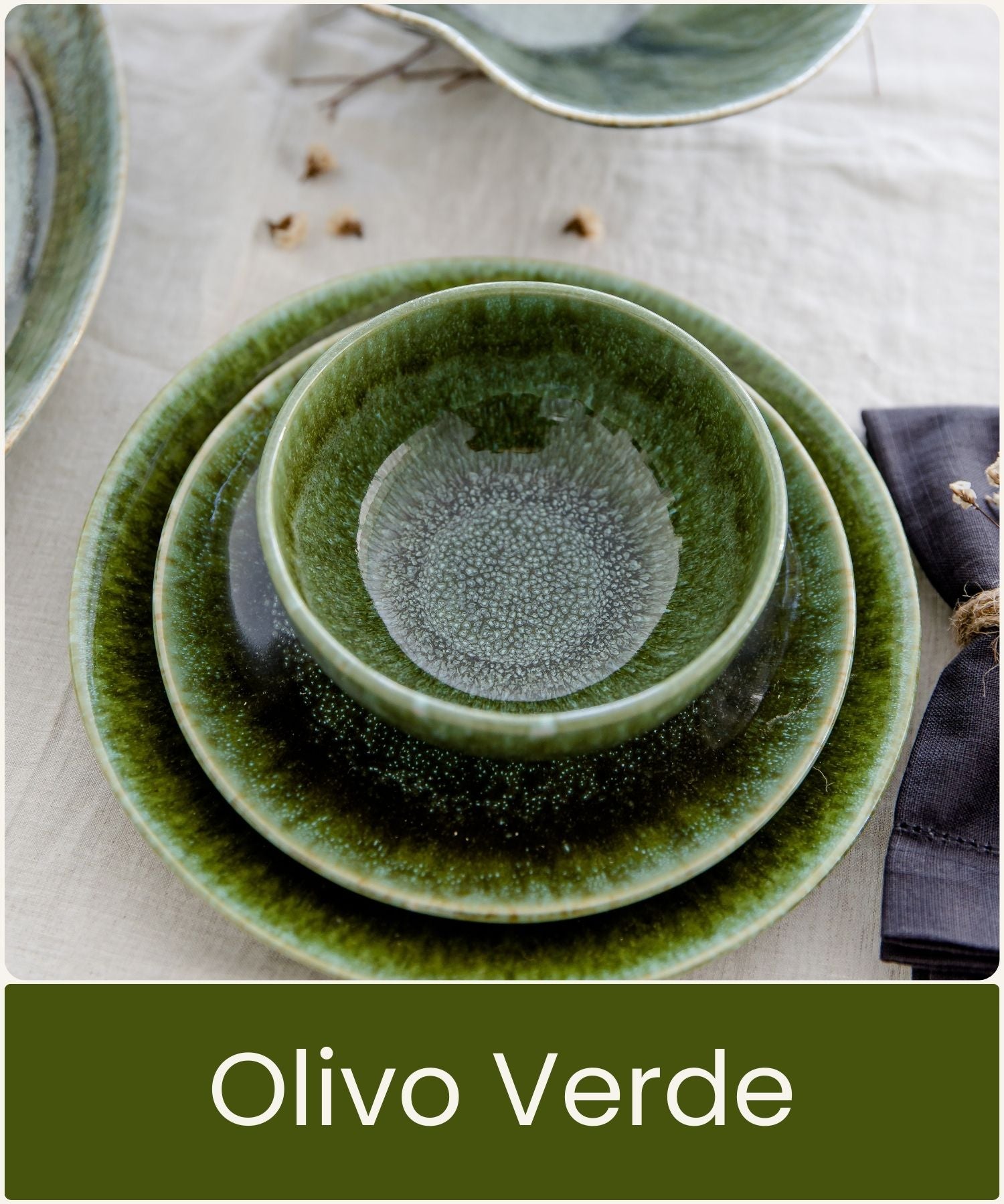 Vajilla Olivo Verde - Seara Collection