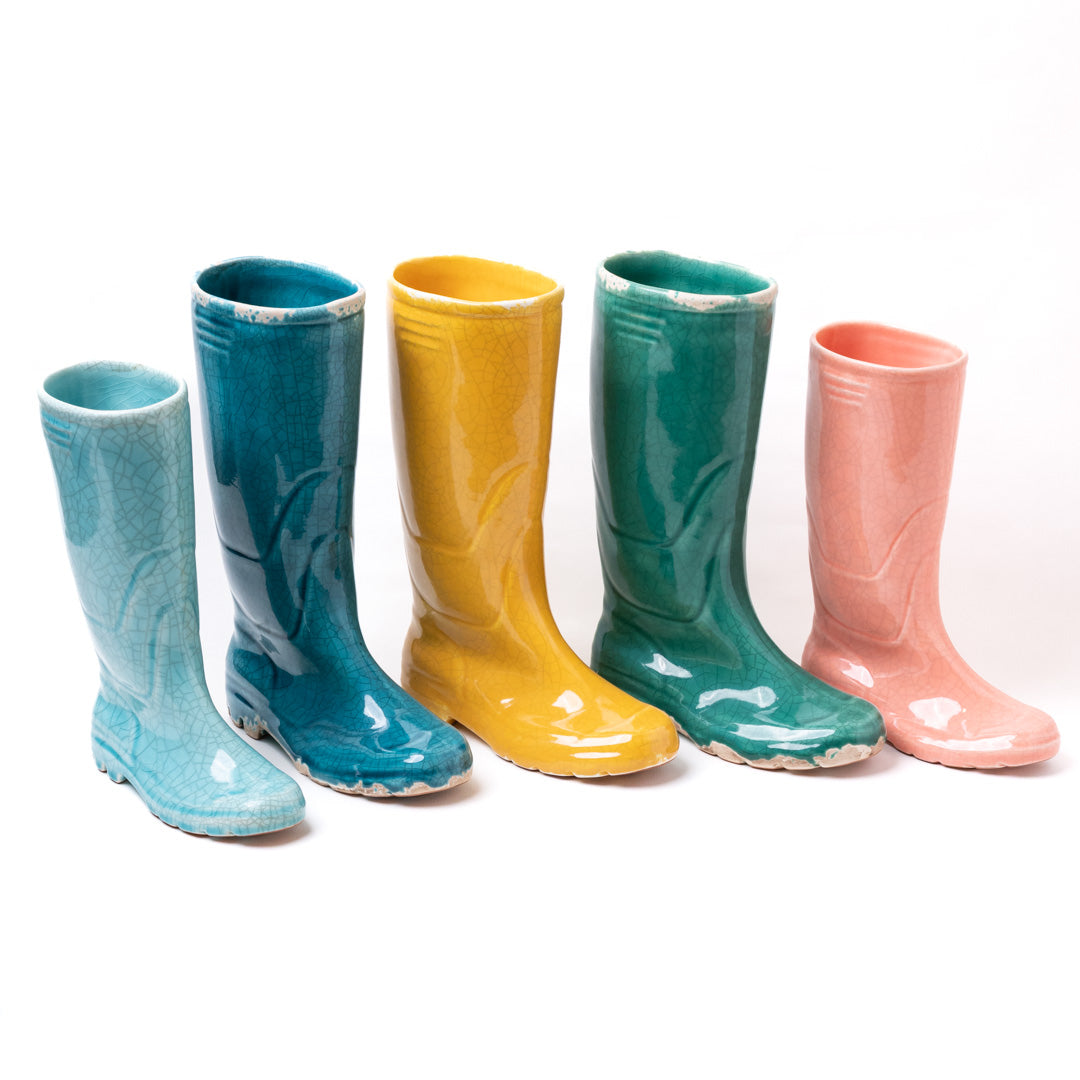 Macetero Bota de Lluvia M Esmeralda