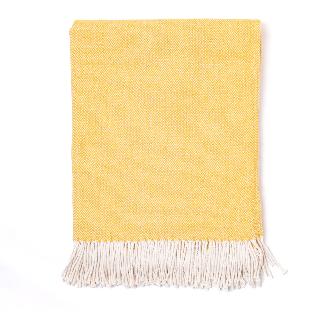 Blanked Zigzag Mustard 200x140cm
