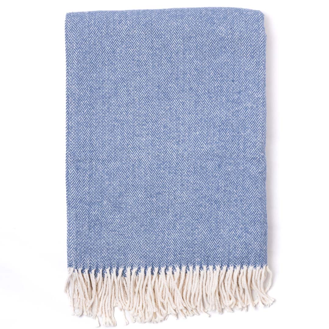 Blanked Zigzag Blue 200x140cm