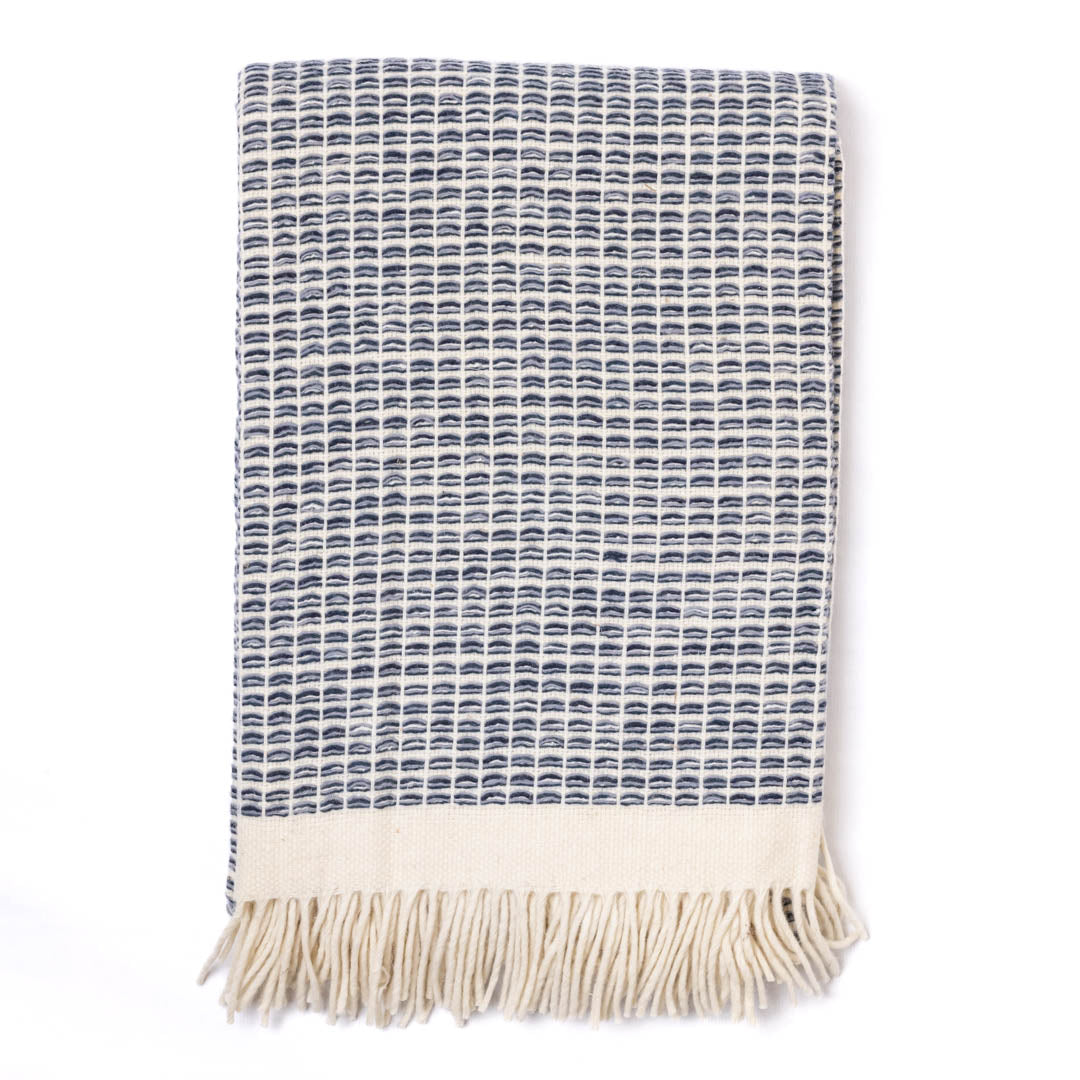 Blanket Rio Blue 100% Sheep Wool 180x130cm