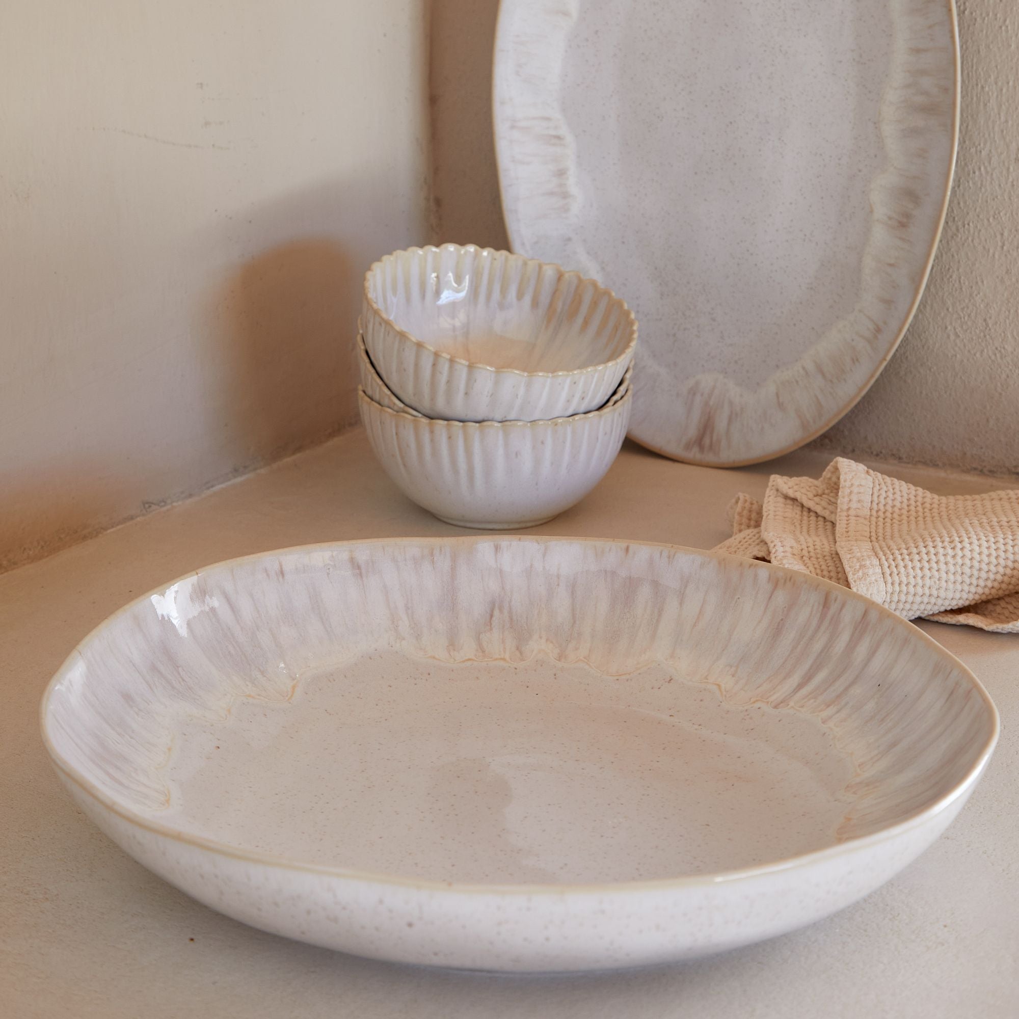 Fruit / Cake Plate Mar Beige