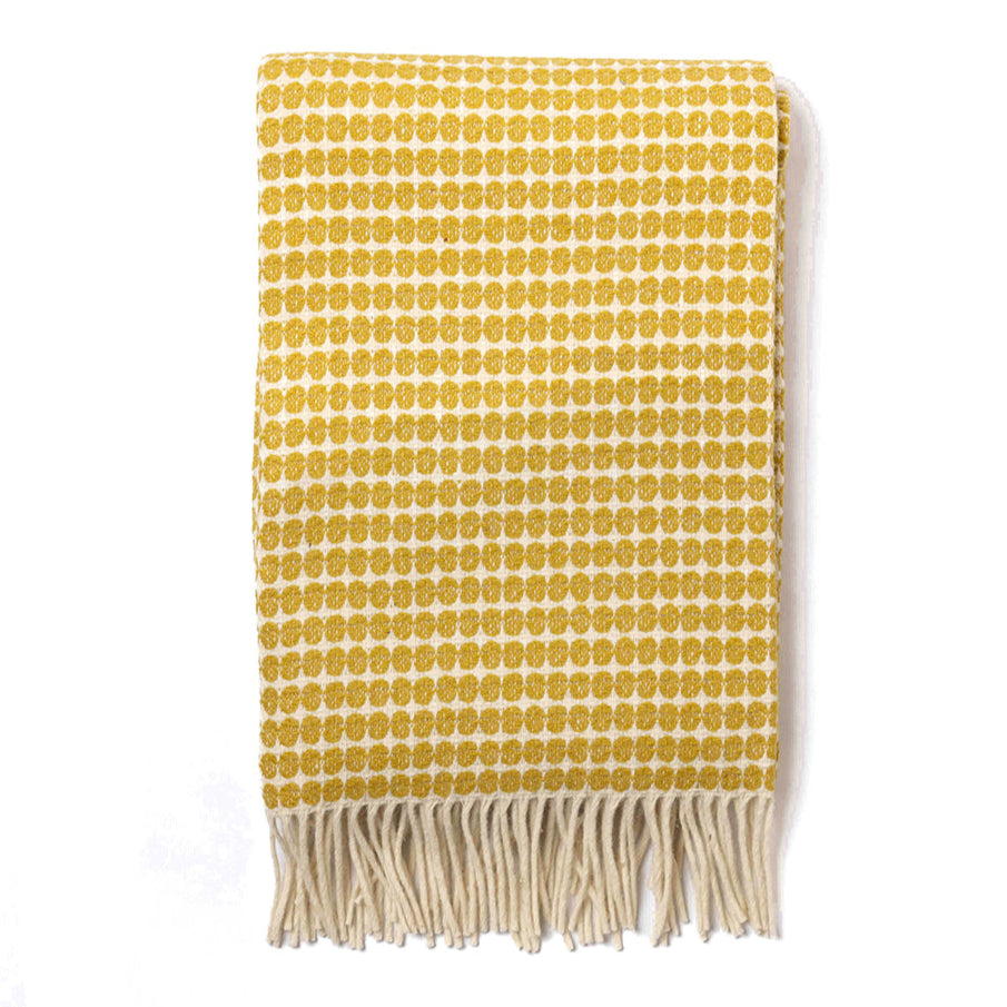 Manta Maíz Amarillo 100% Lana Oveja 180x130cm