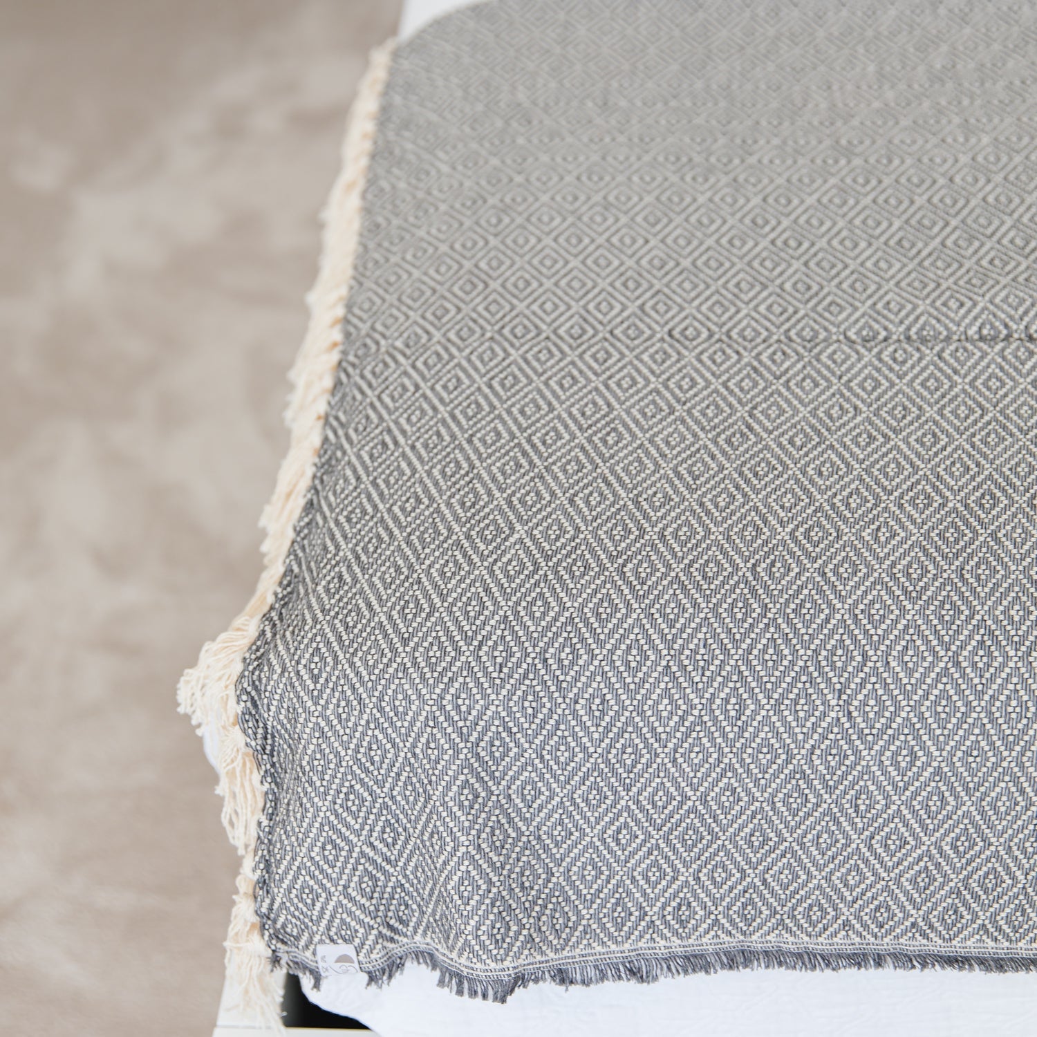 Manta Diamante Gris 180x150cm - SearaCollection