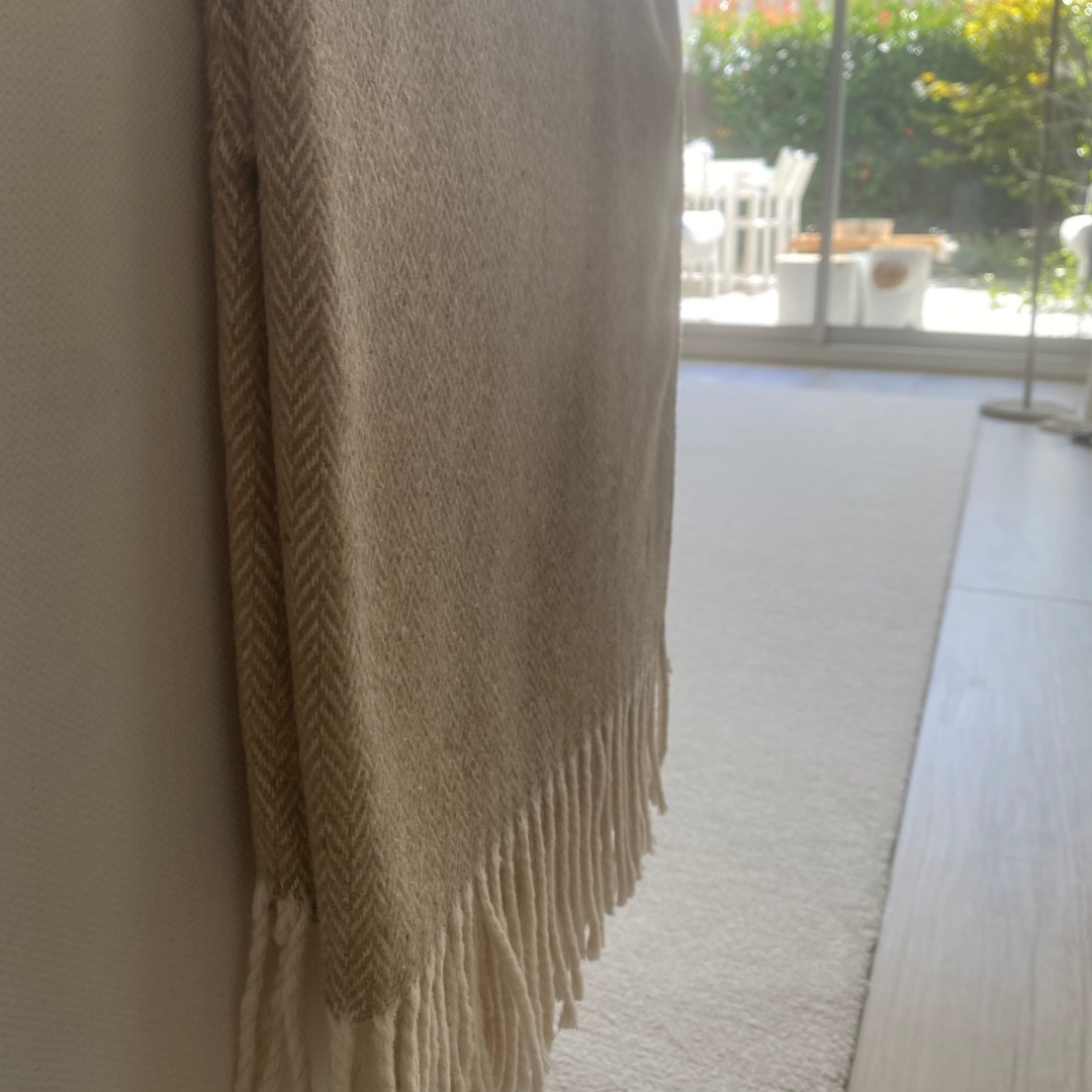 Blanked Zigzag Taupe Beige 200x140cm