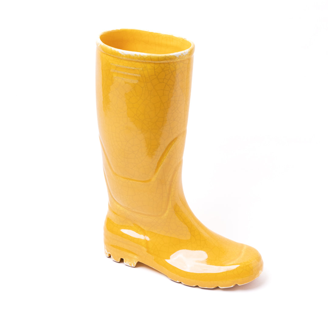 Macetero Bota de Lluvia M Amarillo