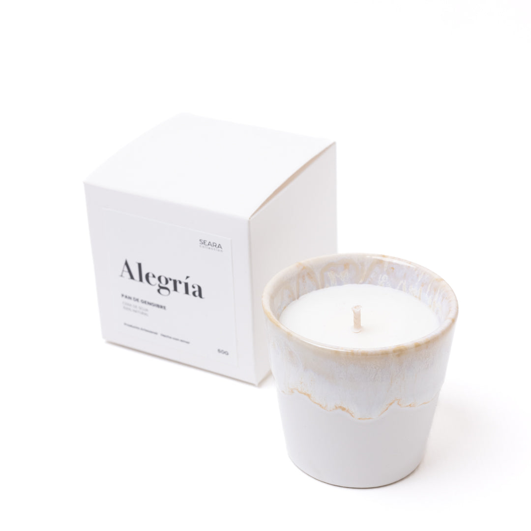 Vela Alegría + Vaso Mini Expreso Marfil