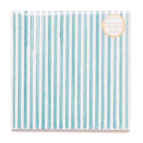 Tile Sea Green Stripes