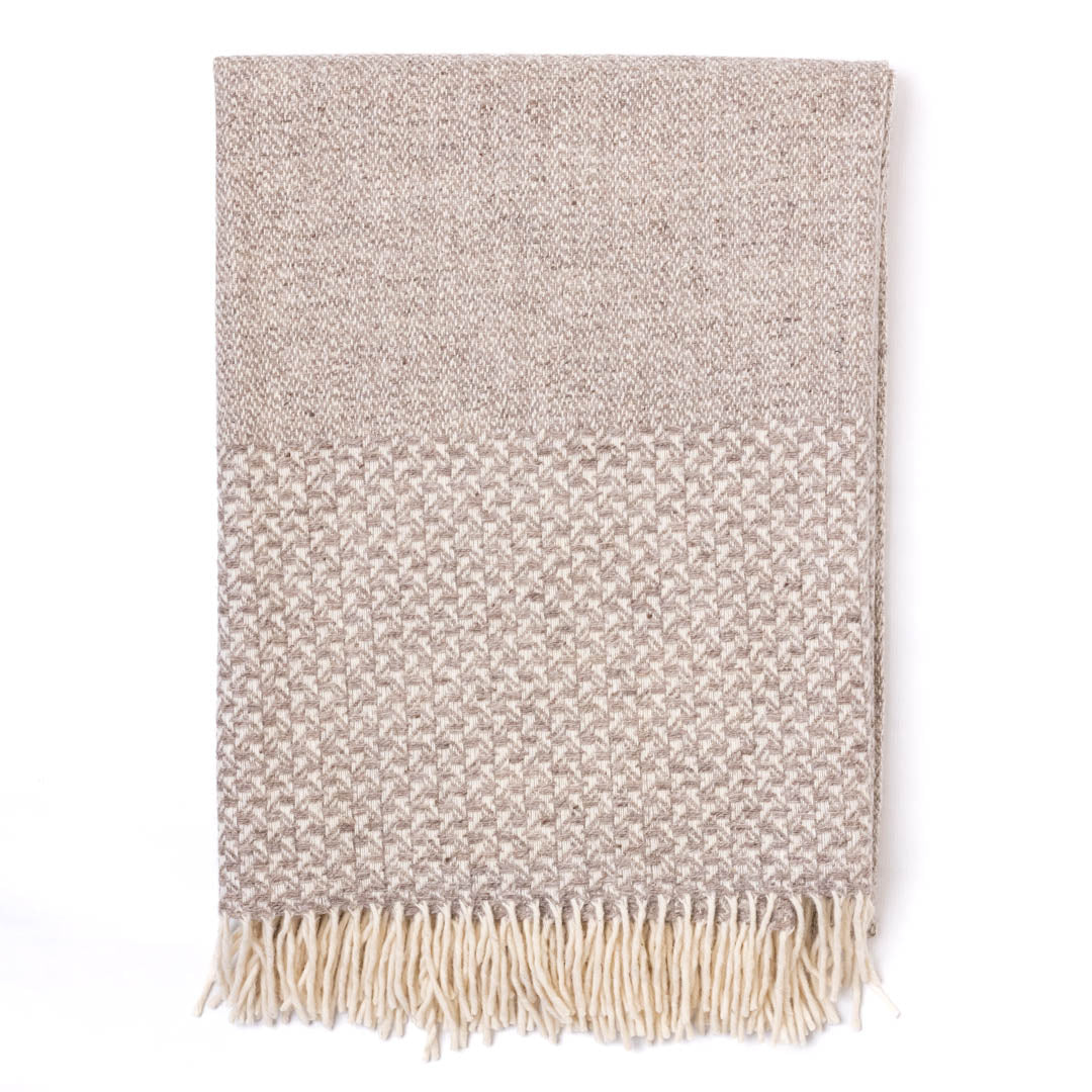 Blanket Nube Beige 100% Sheep Wool 180x130cm