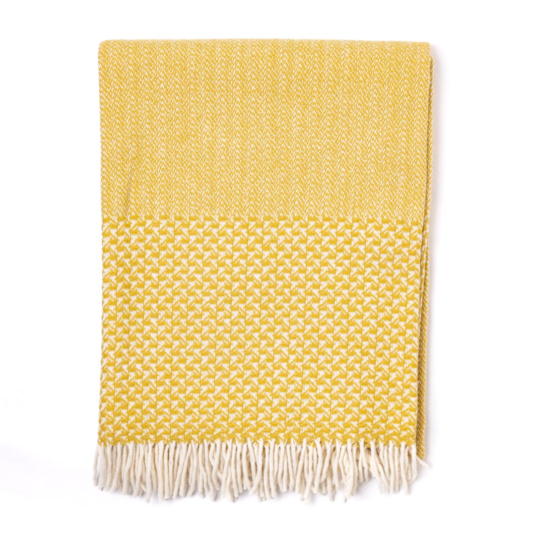 Blanket Nube Yellow 100% Sheep Wool 180x130cm