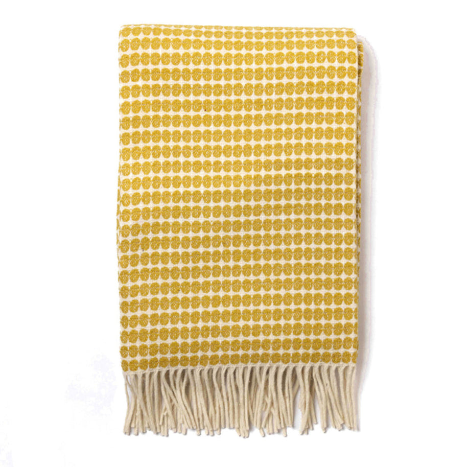 Blanket Maiz Yellow 100% Sheep Wool 220x180cm